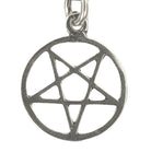 Pentagramm 52 mit Schlangenkette - Silber