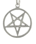Pentagramm 53 mit Schlangenkette - Silber