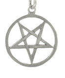 Pentagramm 53 mit Schlangenkette - Silber