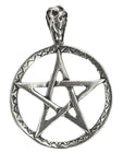 Pentagramm 50 mit Korbkette - Silber