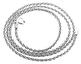 Pentagramm 136 mit Korbkette - Silber