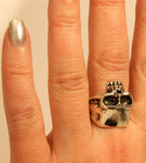 Ring Totenkopf, Gr. 54-76 (tk11) - Silber