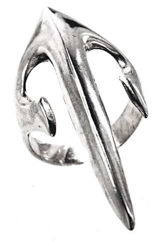 Ring mit langer Spitze, Gr. 54-72 (kr15) - Silber