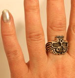 Ring Totenkopf, Gr. 54-74 (tk6) - Silber