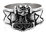 Ring "Thorshammer", Gr. 52-80 (thsi1) - Silber