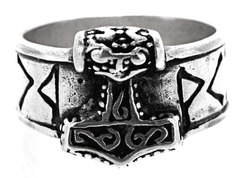 Ring "Thorshammer", Gr. 52-80 (thsi1) - Silber