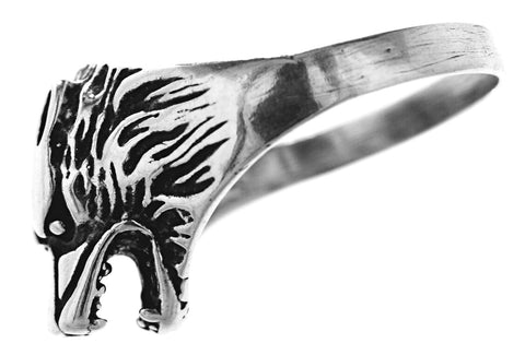 Ring Wolfskopf, Gr. 52-74 - Silber